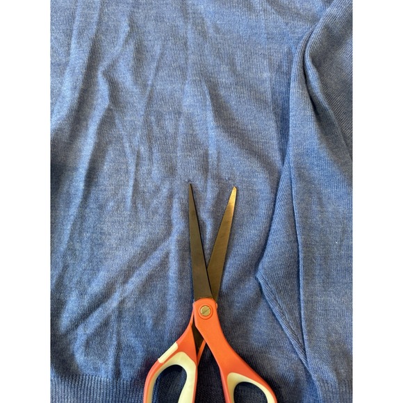 Peter Millar Men's Blue 100% Merino Wool Pullover Long Sleeve Sweater 2XL *Flaws - Picture 9 of 11